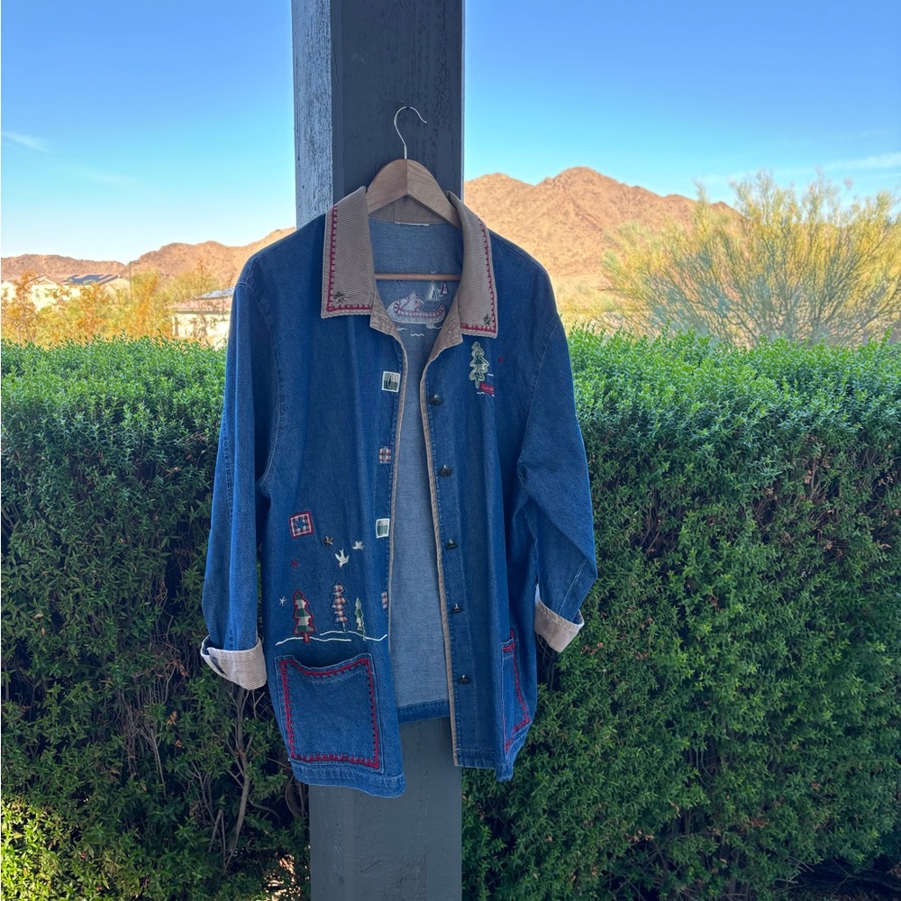 Vintage holiday oversized chore jacket | L